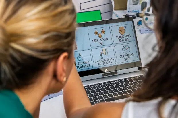 Terapeuta com utilizador